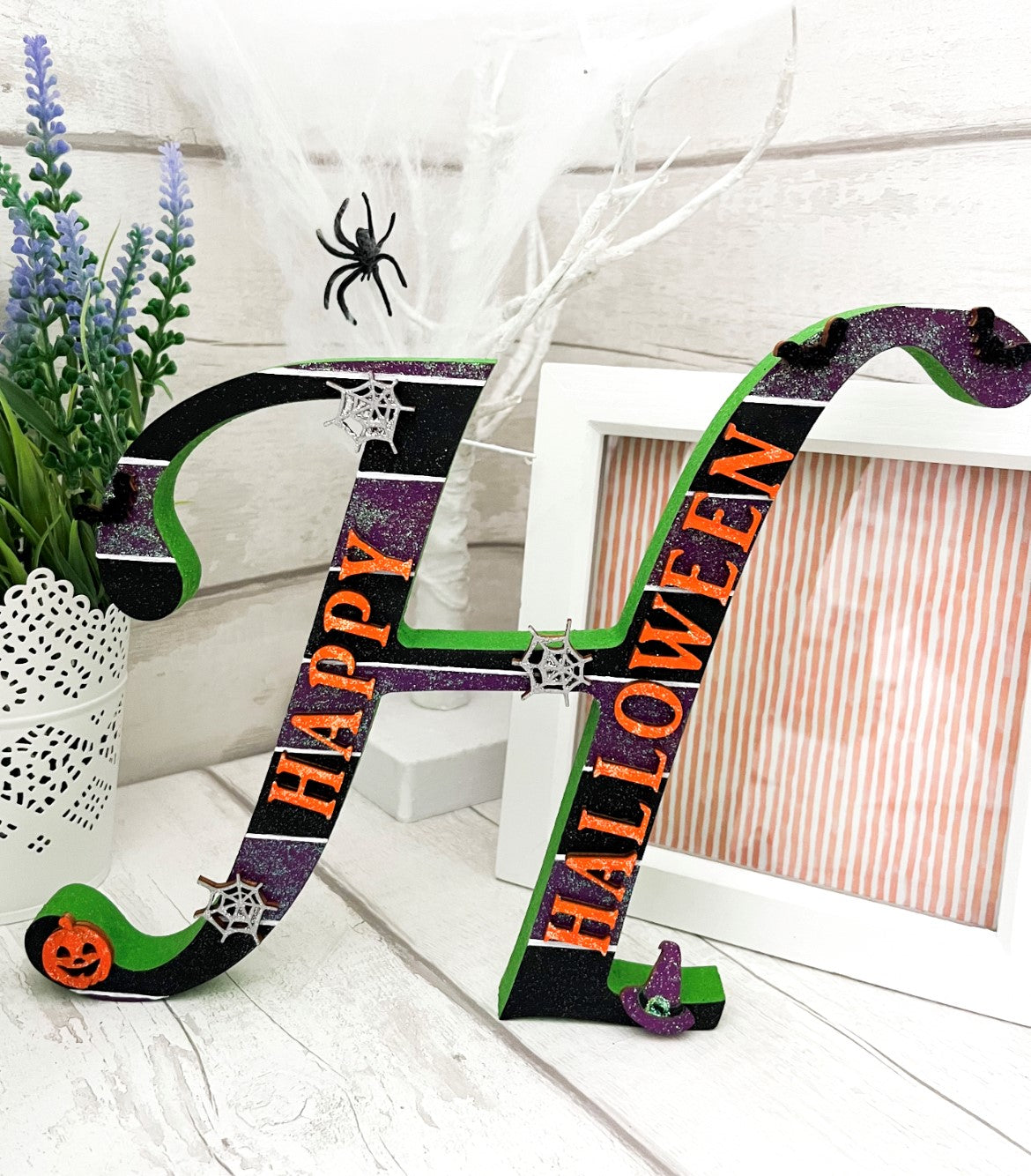 Happy Halloween Decoration - Sweet Pea Wooden Creations