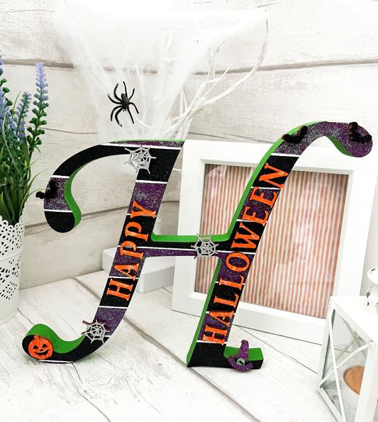 Happy Halloween Decoration - Sweet Pea Wooden Creations