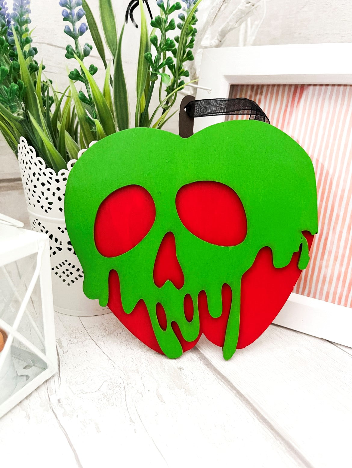 Poison Apple Hanging Decoration - Sweet Pea Wooden Creations