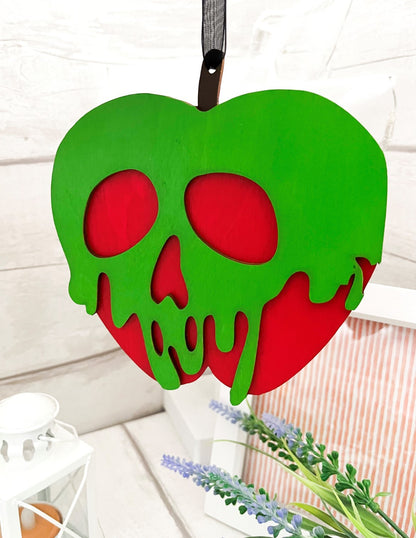 Poison Apple Hanging Decoration 1 - Sweet Pea Wooden Creations