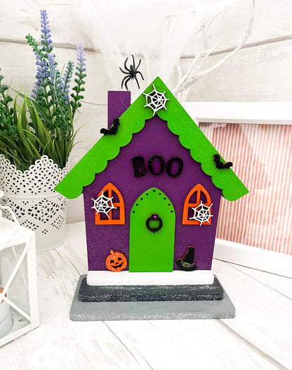 Spooky House Halloween Decoration - Sweet Pea Wooden Creations