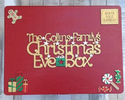 Personalised Red Elf Christmas Eve Box