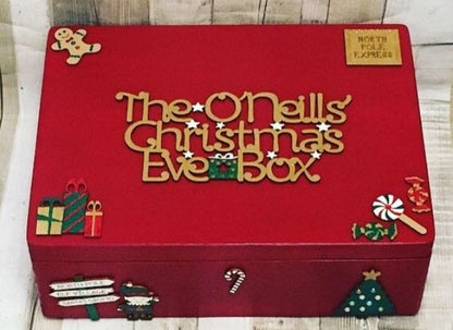 Medium Wooden Christmas Eve Box Personalised