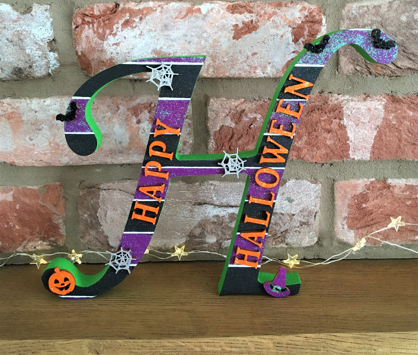 Halloween Decoration, Decorated Wooden Letter - Sweet Pea Wooden Creations