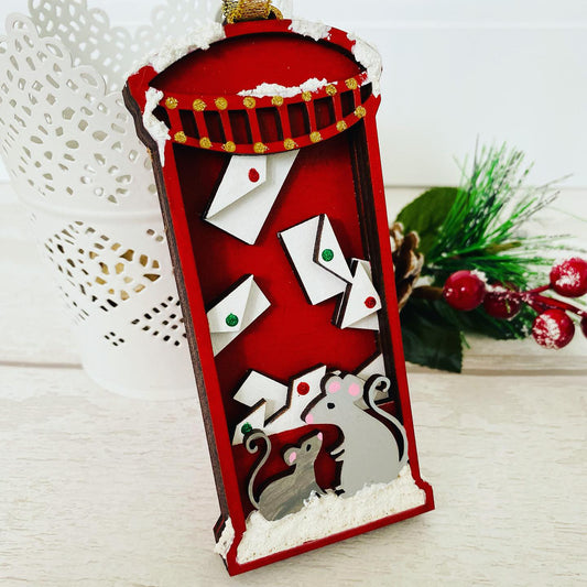 Postbox Christmas tree decoration