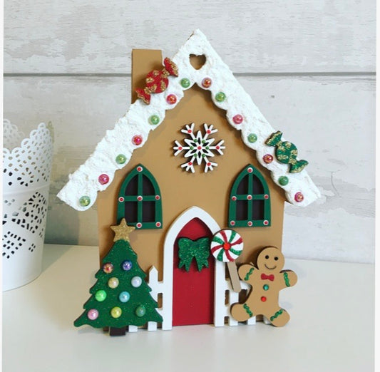 Gingerbread House Decoration, Wooden